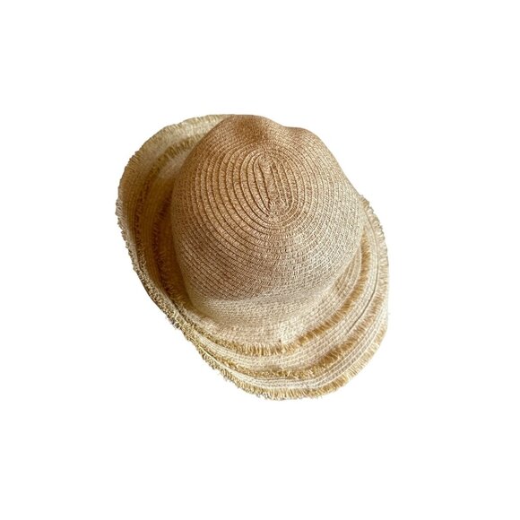 Sonoma Natural Fringe Detail Beach Sun Hat One Size - Picture 3 of 8